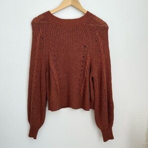 American Eagle Rust Pullover Cropped Sweater - XS